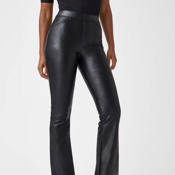 Spanx Leather-Like Flare Pant - Picture 1 of 5